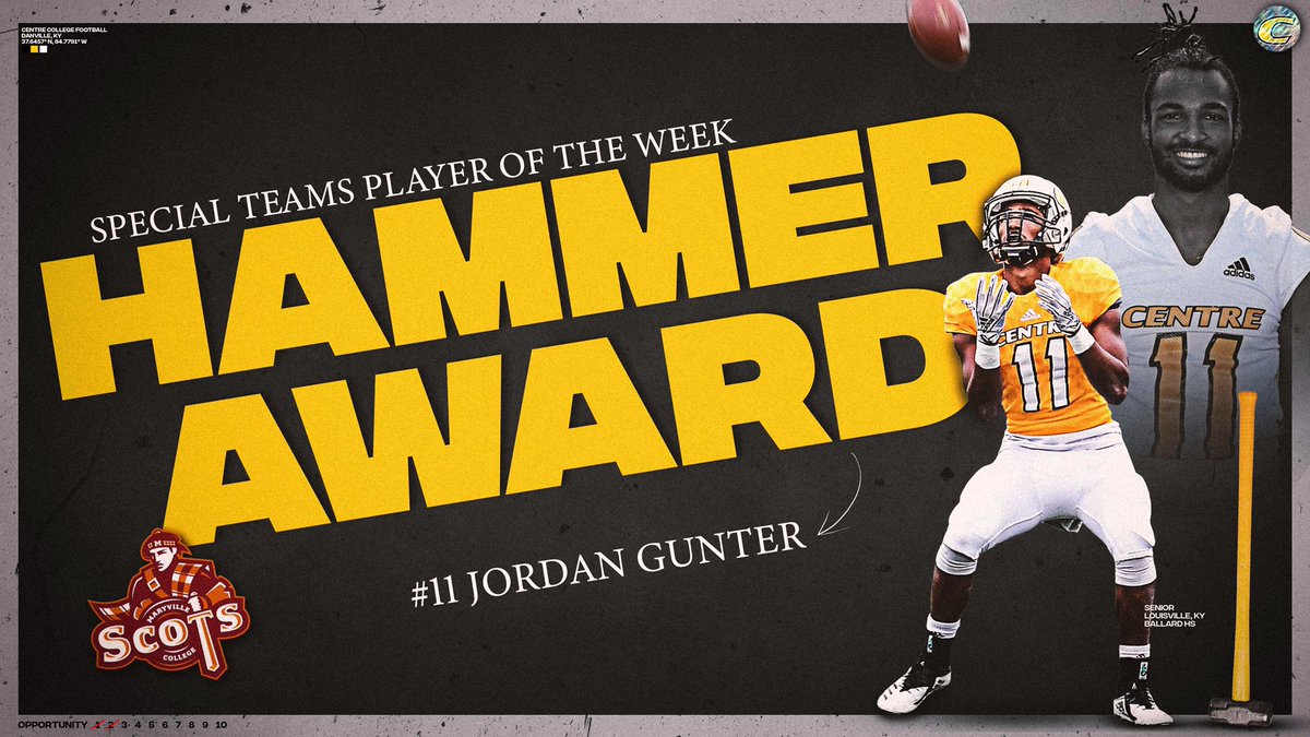 Centre College Football (@centrefootball) on Twitter photo Makinโ plays in one of the most important phases of the game โ Jordan Gunter is our Week 2 ๐๐๐ ๐ ๐๐ฅ ๐๐ช๐๐ฅ๐ winner! 
#PEV x <a href="/jgunt01/">JGUNT01</a> Makinโ plays in one of the most important phases of the game โ Jordan Gunter is our Week 2 ๐๐๐ ๐ ๐๐ฅ ๐๐ช๐๐ฅ๐ winner! 
#PEV x <a href="/jgunt01/">JGUNT01</a>