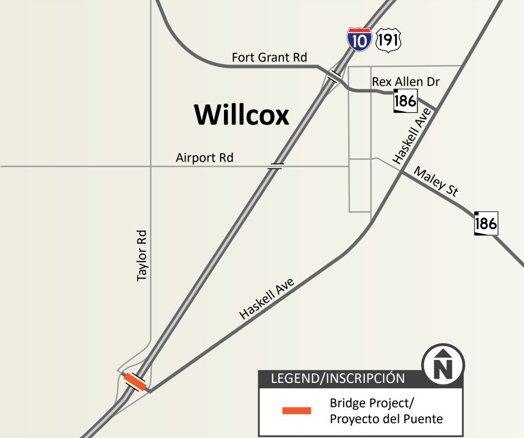 ArizonaDOT's tweet photo. 🚧 I-10 CLOSURE NEAR WILLCOX 🚧

When: 6 a.m. Saturday, Sept. 18 to 6 p.m. Sunday, Sept. 19
Where: Exit 336 (AZ 186, Willcox); traffic can re-enter I-10 via the on-ramps

This is part of the bridge-deck replacement project. Details: https://t.co/jxHRTbirTt

#aztraffic #WillcoxAz https://t.co/AuTXVFRio7