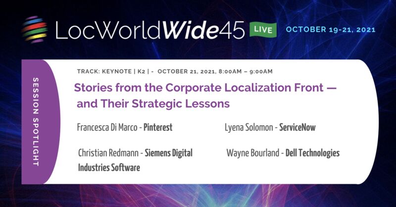 lyena's tweet photo. Very excited to be on a Keynote panel with @FrancescaDM, Wayne Bourland, and Christian Redmann at #LocWorldWide45! Come join us as we discuss #L10n #strategy.  https://t.co/m9sclIsIp1 https://t.co/VIlsWyVIfY