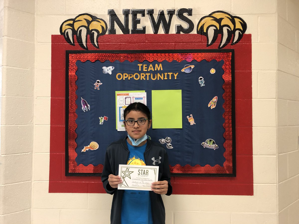 MMSOpportunity's tweet photo. Team Opportunity would like to congratulate our Student of the Week Esmeralda Del Valle-Rodela! She brings her A game every day and shows empathy to others. @MadrasEagles https://t.co/kwav6caXWh