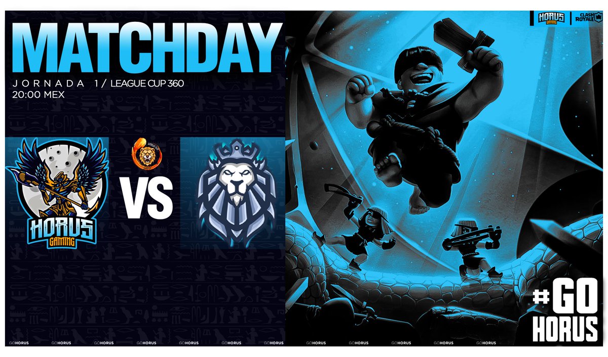 MATCHDAY| #CR

Volvemos a casa con lo mejor del competitivo...🥵

🏆| <a href="/CupL360/">LEAGUE CUP L360°</a>
🆚| <a href="/ImperioRoloCR/">Imperio Rolo CR🇨🇴🏰</a>
🔰| #Jornada1
⏰| #20Mex

#GoHorus #WeareHorus