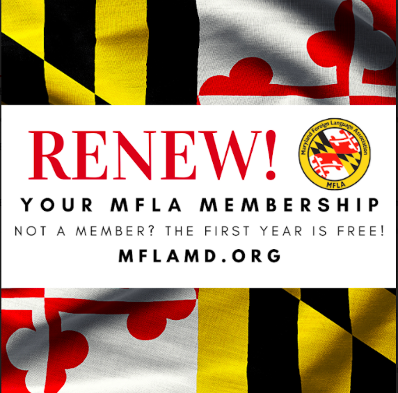 MFLAMD's tweet photo. Our virtual fall conference is coming up! Renew your membership or become a member and register at the discounted member rate! @actfl @nectfl https://t.co/uaMZhLotBU https://t.co/9tsxw8HnIK