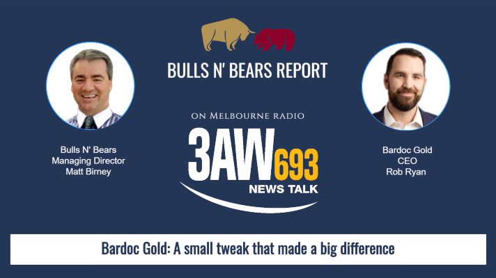 BullsNBearsWA's tweet photo. Tune in to @3AW693 from 11:00 am AWST (1:00 pm AEST) to hear @bardocgold CEO Rob Ryan talk about #Bardoc’s small tweak that made a big difference.
https://t.co/YfTSSVmijh and click "LISTEN"
#BDC $BDC $BDC.AX #BardocGold #BullsNBearsReport #Gold #WAGoldfields #ASX #MiningNews https://t.co/CsUZINSNBl