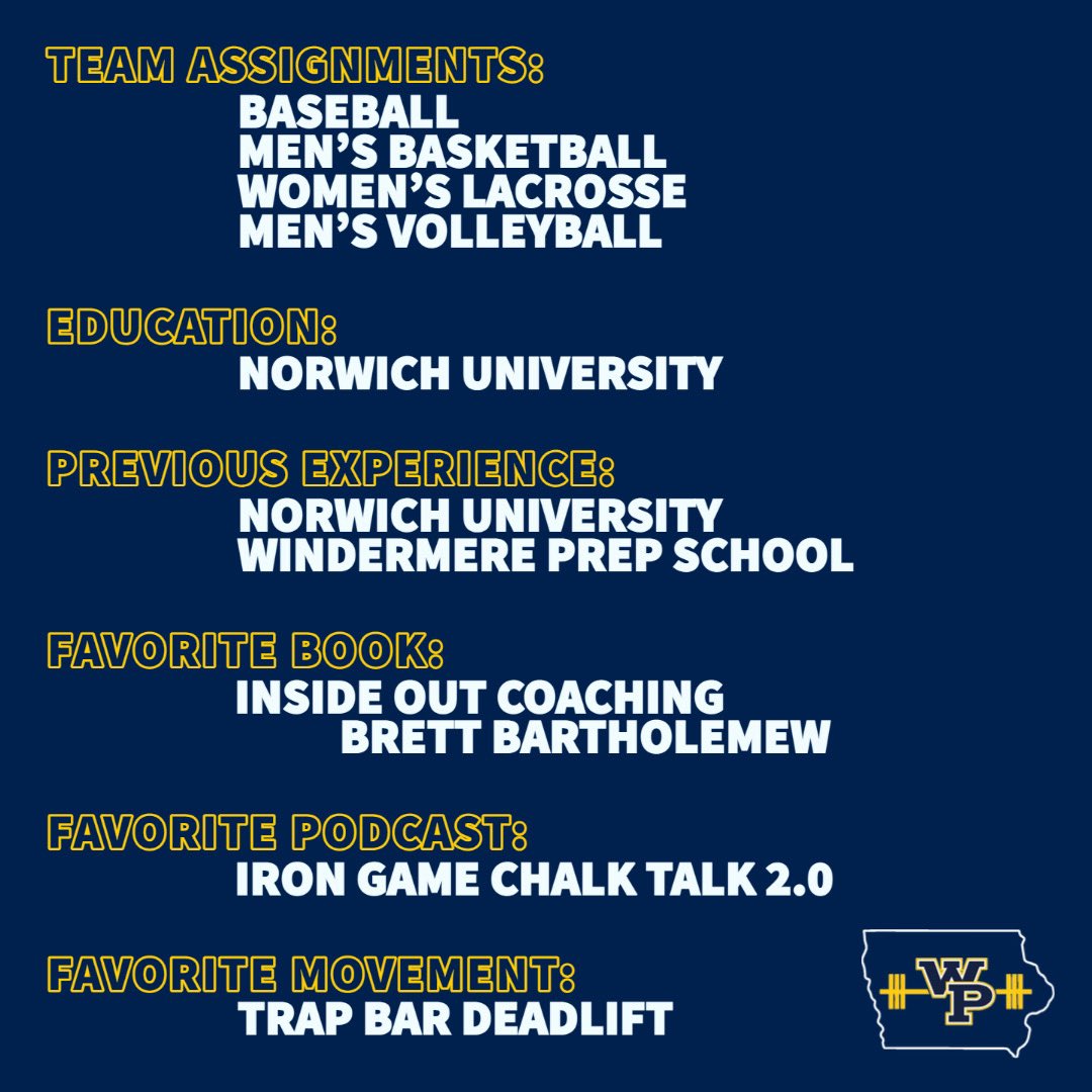 William Penn University Athletic Performance (@wpustrength) on Twitter photo Meet the Team Monday!
Over the coming weeks we will be introducing our team here in the Athletic Performance Department 💪🏼
First up, we have Graduate Assistant, Vincent Martins! Vinny joined our team in Summer of 2020, and comes to us from Florida! <a href="/vinnymart1995/">Vinny Martins</a> Meet the Team Monday!
Over the coming weeks we will be introducing our team here in the Athletic Performance Department 💪🏼
First up, we have Graduate Assistant, Vincent Martins! Vinny joined our team in Summer of 2020, and comes to us from Florida! <a href="/vinnymart1995/">Vinny Martins</a>