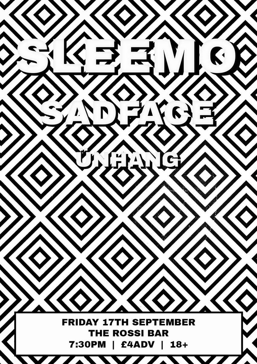 Excited to have @sleemobanduk playing following the release of their long awaited EP "Degradation", out now on all streaming platforms. 

They're joined by London punks <a href="/SadfaceUK/">SADFACE</a> &amp; Brighton alt/punks Ünhang <a href="/rossi_bar/">TheRossiBar</a> this Friday! £4 adv. tickets here: bit.ly/sleemo_btn