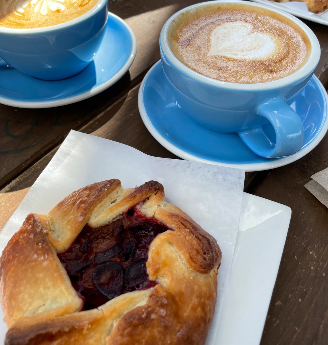 Galettes and a heart-charmed latte on the patio <a href="/ratiovernon/">Ratio Vernon</a> where showing our vaccine cards was as smooth as the buttery pastry.
