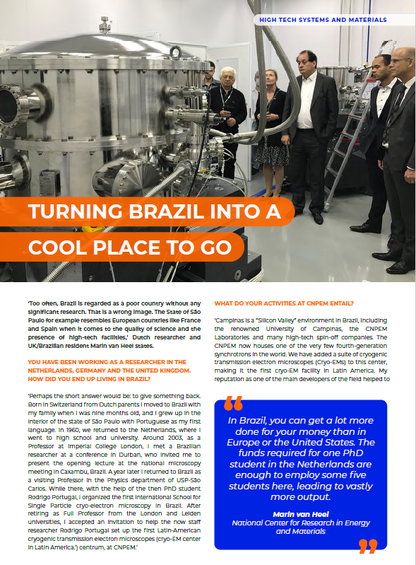 NLinnovBRA's tweet photo. Highlight #NLBRshowcasesSTI: NL-BR high-tech systems &amp; materials cooperation. Dutch prof @Marin_van_Heel working at Brazilian @CNPEM on cryo-EM to study biological structures at atomic level. https://t.co/ZUuV0dcRDz @HollandHighTech @mcti  @UniLeidenNews @IAnetwerk @NWO_Science https://t.co/spuhYRBfit