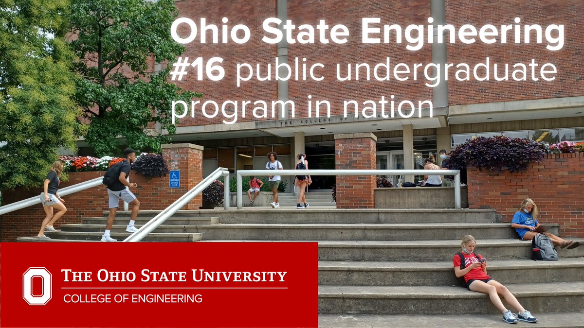 Ohio State Engineering continues climb in <a href="/USNewsEducation/">U.S. News Education</a> undergraduate program rankings: 27th overall &amp; 16th among public institutions engineering.osu.edu/news/2021/09/o…