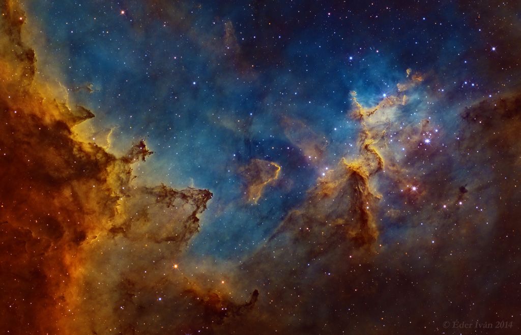 #Space clouds sculpted by #StellarWinds & #radiation in #StarCluster Melotte 15
apod.nasa.gov/apod/ap141018.… via @apod