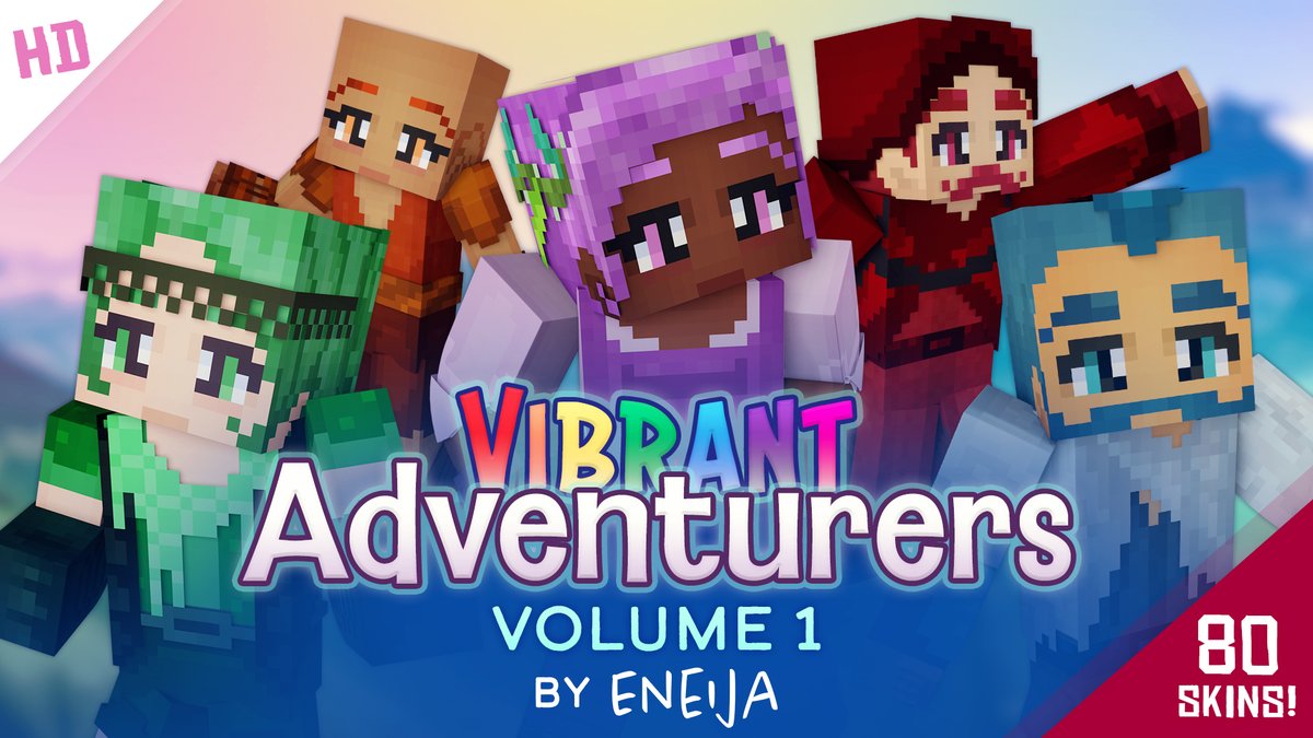 EVERY SKIN まとめ売り The Vibrant Adventurers Skin Packs Volume 1, 2, & 3 are all now