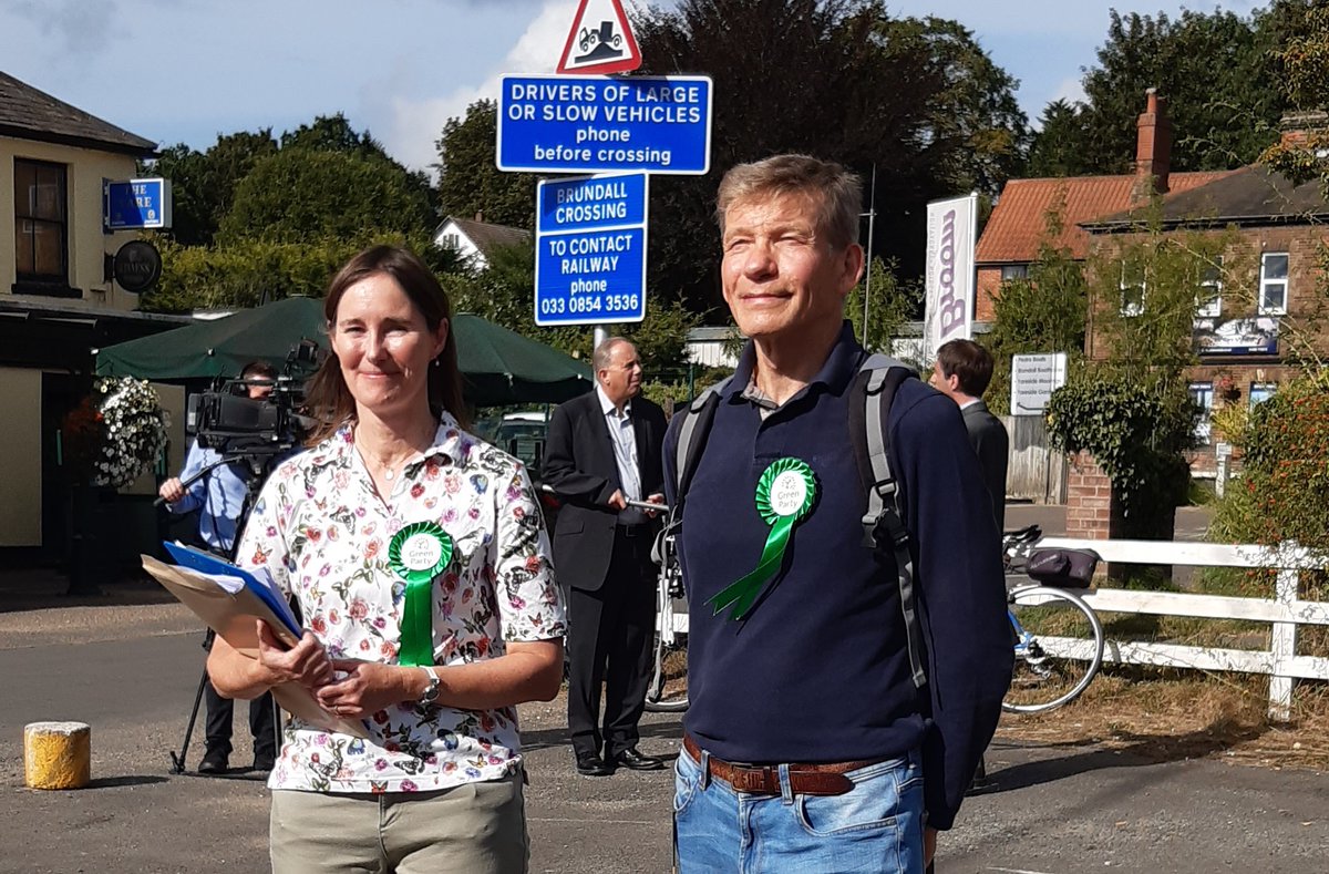 Eleanor Laming and Jan Davis campaigning in Brundall