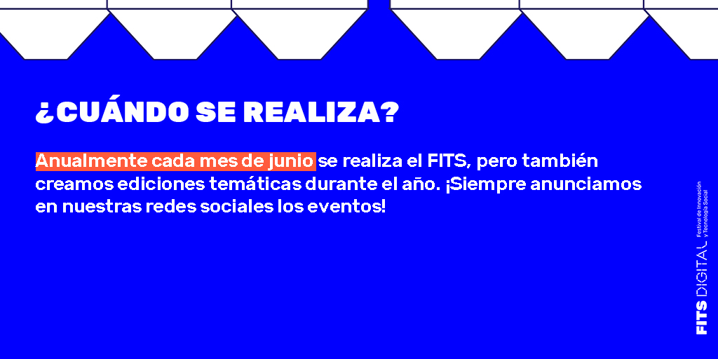 desdefits's tweet photo. Si te unes recientemente a FITS quisiéramos contarte que todos los años realizamos un evento anual. Y además, también tenemos ediciones especiales como #FITSData 👨💻 Todo esto, con el objetivo de potenciar a #ONG y #OSC a través de herramientas digitales 🚀 https://t.co/LJMBZYvIXb