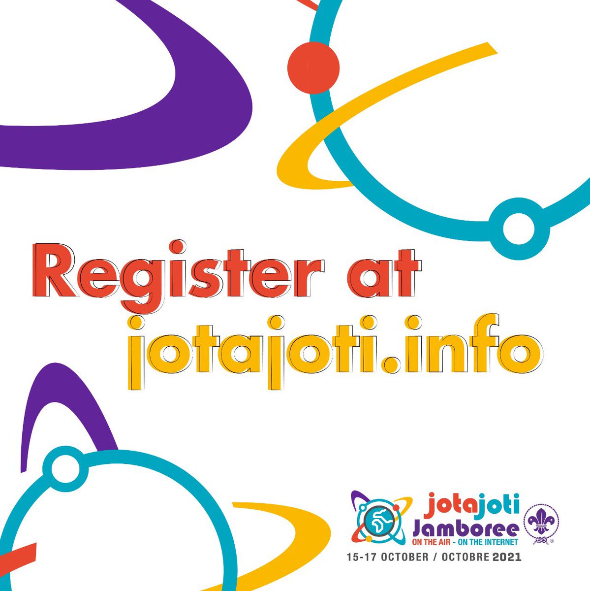 🚨 Registration is now OPEN for JOTA-JOTI 2021! 🚨 

As we do every year, #JOTAJOTI will be a time to laugh, learn &amp; have fun together as we connect over the Internet &amp; amateur radio.

Sign up at 🔗jotajoti.info &amp; we'll see you all online soon!