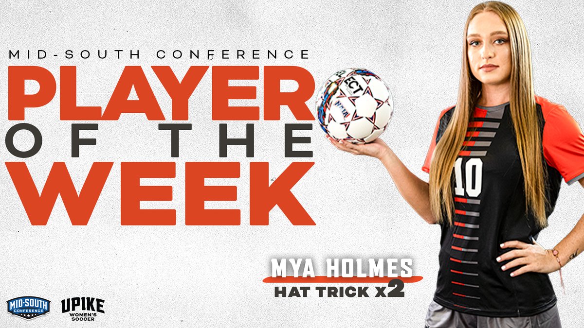 HONORS!!

Mya Holmes is named the MSC Women's Soccer Offensive Player of the Week after a pair of stellar performances 👏

📰: bit.ly/3Ef6gMv