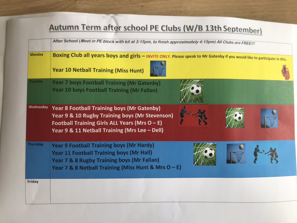 New clubs starting this week!!!