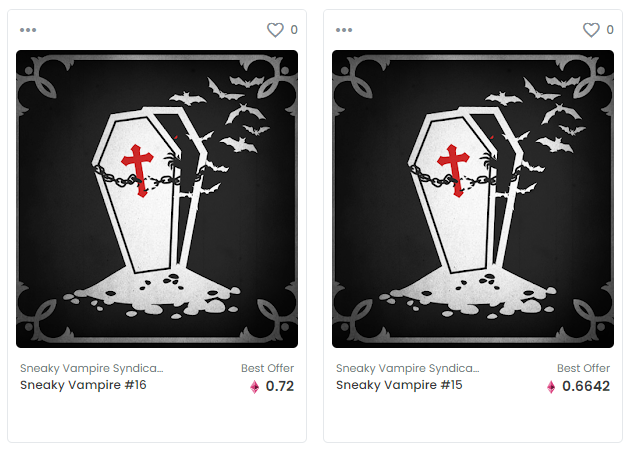 Super excited for <a href="/SVSNFT/">Sneaky Vampire Syndicate</a> reveal in a couple hours. The best NFTdrop. The team handled everything perfectly. No gas wars everyone got a fair chance. 
OS: opensea.io/collection/sne…
Website: svs.gg
Discord: discord.gg/z2AnEQQB
#OnlyFangs #SVS #NFT #ART