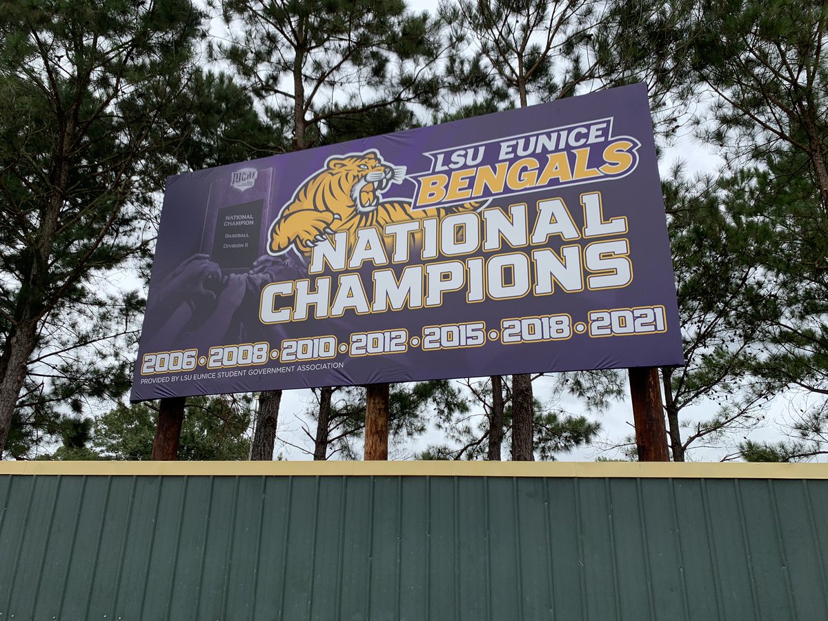 LSUEBengals's tweet photo. A new look at the parks! A huge thanks to @LSUEstudentgov for getting our “Intimidators” for @LSUEBengalsBSB and @LSUEBengalsSB. Excited for our fans to see them this season! https://t.co/WV7qUeprlz