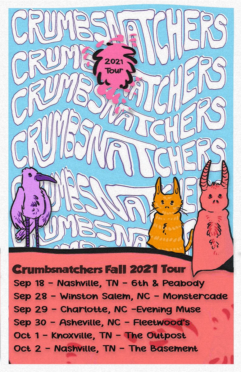 Shows!! Excited to get out there for this short fall tour with some wildy talented musicians. If you’re in any of these cities please come hang out with us! Miss you so much!! 😘😘😘😘 crumbsnatchersband.com/tour