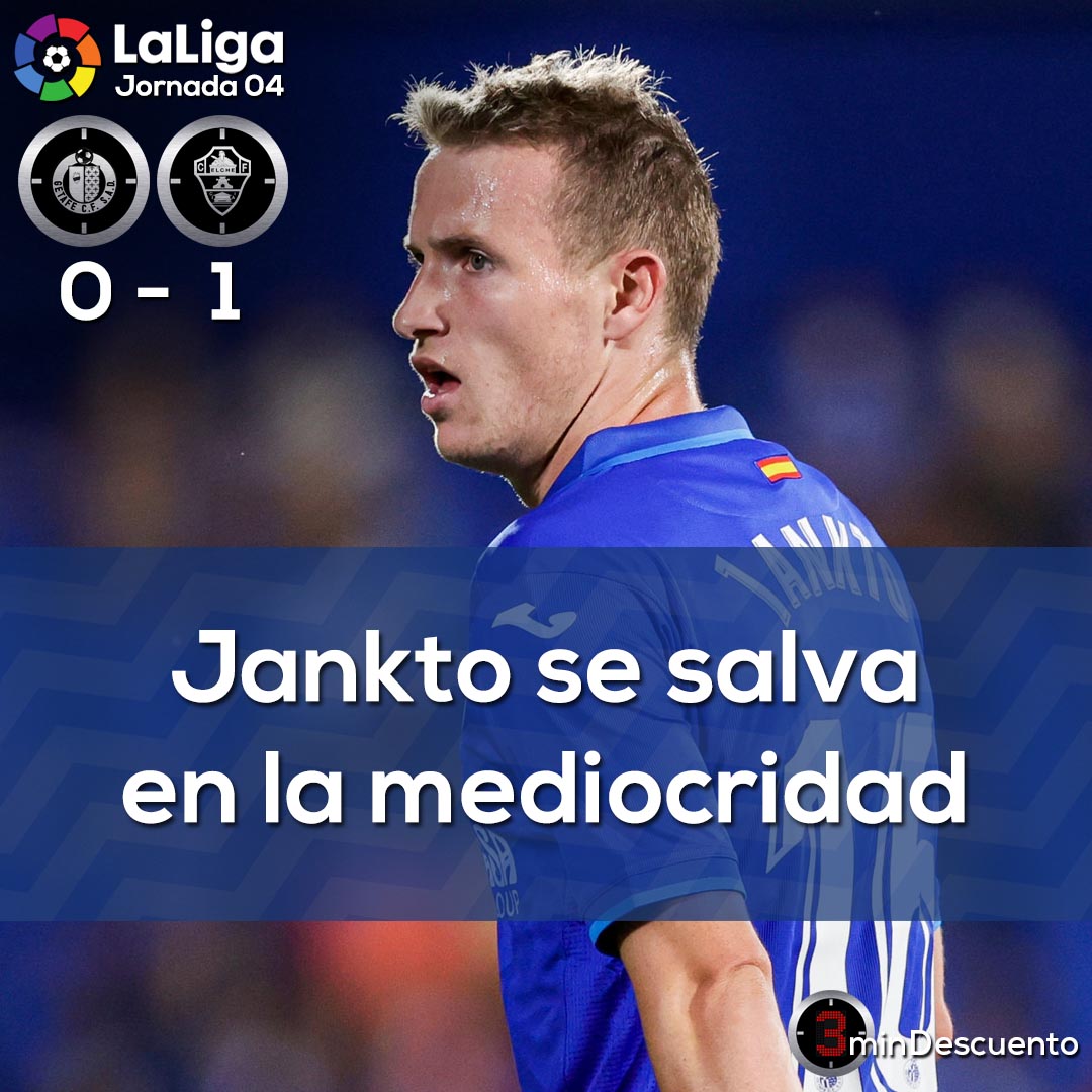 FCRadioES's tweet photo. 🔵🔵 #GetafeCF Jankto se salva en la mediocridad.

El checo fue el único que generó peligro en un equipo plano y sin puntos. Debutaron Cuenca y Jonathan Silva. Arambarri lesionado.

Fuente: @diarioas
https://t.co/durRARXJYY https://t.co/doO3RTEYRK