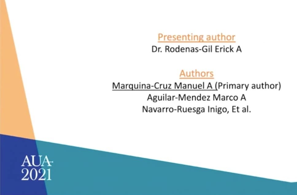 marquina_cruz's tweet photo. Presenting our poster-type work at the American Urology Association Virtual Congress #AUA2021 #AmericanUrologyAssociation #urogea
@marquina_cruz @alerodenasg @T0nynho @inigo_navarro_r @Andrey52712290 @Ernesto_0519 @AmerUrological https://t.co/QIfCnkUbKp
