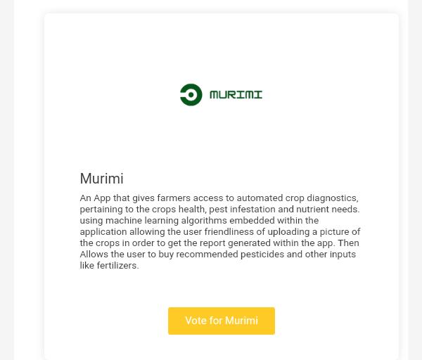 AcademicSolutnz's tweet photo. We have entered a competition that will give us a great chance at developing the app if we win.Please help us make farming easy by voting using the link below. Please don't forget to verify your vote. 
https://t.co/qKcI6W13kO . https://t.co/WfamG19Vj9