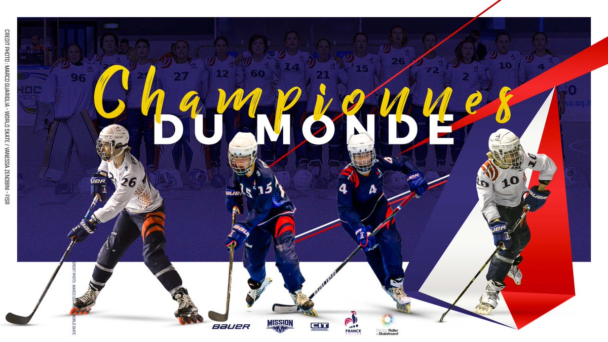 FFRollerSkate's tweet photo. 💥Elles l'ont fait ! 💙🤍❤️ En s'imposant 1️⃣-0️⃣ face à l'🇪🇸, nos bleues décrochent le 1️⃣e titre de championnes du Monde de l'histoire du roller hockey féminin français ! 🏆🎆

📷 @WorldSkate_news   

#EspritFrance | #ffrollerskateboard | #worldinlinehockeychampionship https://t.co/Fuo7byeuib