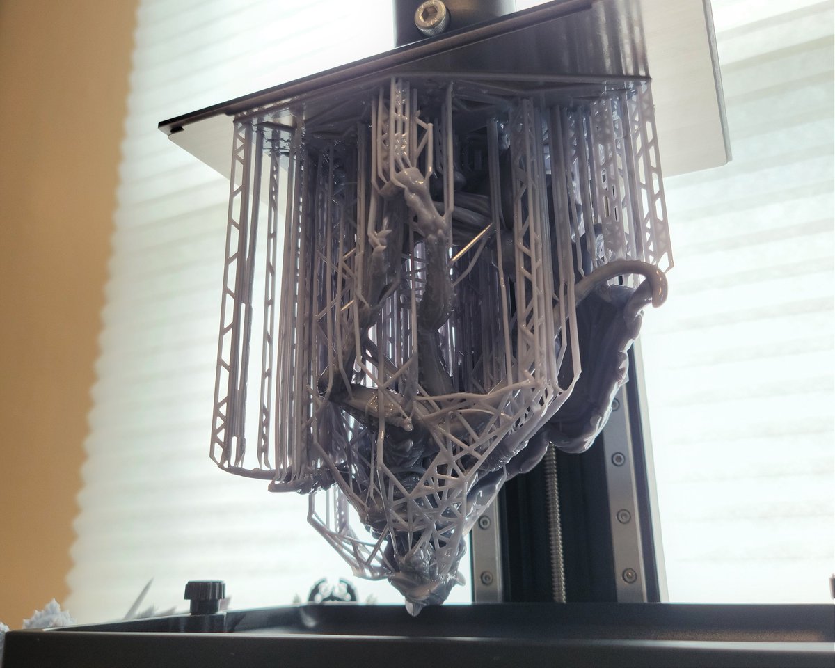 lychee3d's tweet photo. Remember the #bananaforscale Rat Assassin from friday? Ofc you do๐
She's BIG IRL but still suspended in all her glory, with only a couple supports dropped while she zoomed๐ฎ
Fantastic model AND supports by @ATLAS3D1
All prep and export in #lycheeslicer
#supportporn #3dprinting https://t.co/yzb4gIIVtt