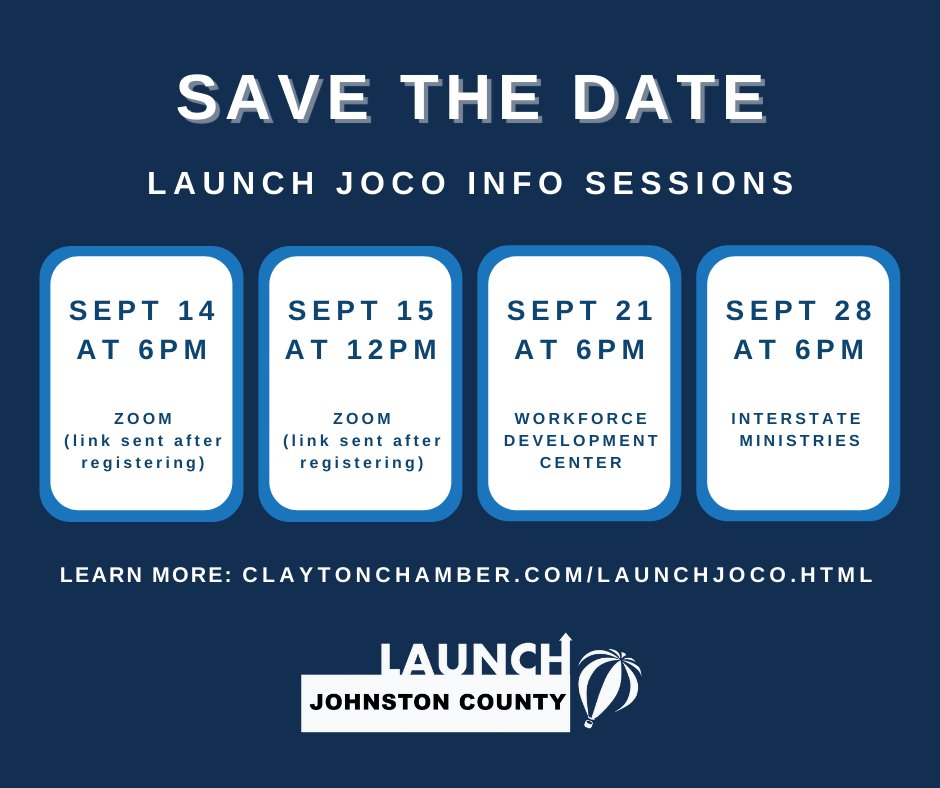 The first LAUNCH JoCo Info Session will be held tomorrow at 6pm on Zoom. This is an opportunity to learn more about what LAUNCH JoCo is, how to get involved, the time commitment necessary &amp; more! This session is for both potential students &amp; mentors: bit.ly/3z84KYU