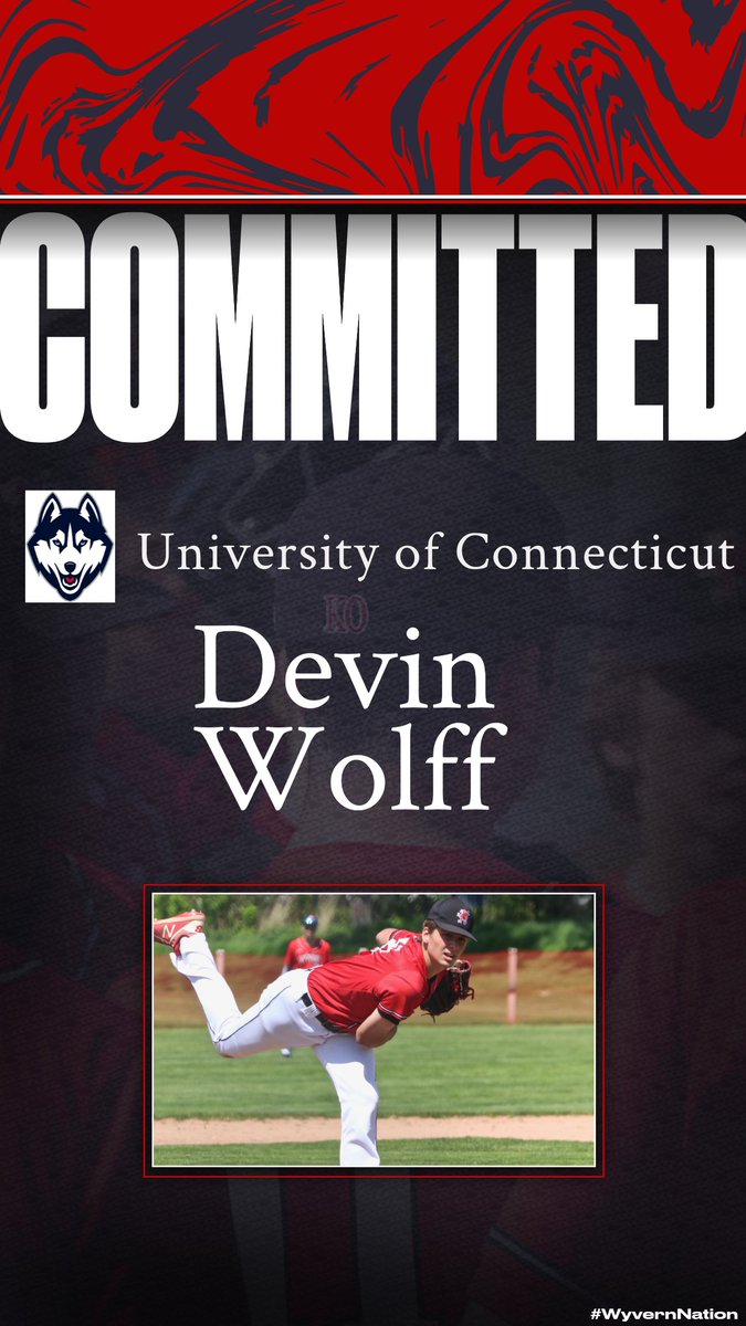 Congratulations to Devin Wolff on committing to play baseball at the University of Connecticut. Devin is proof that hard work pays off!
#Wyvernnation
