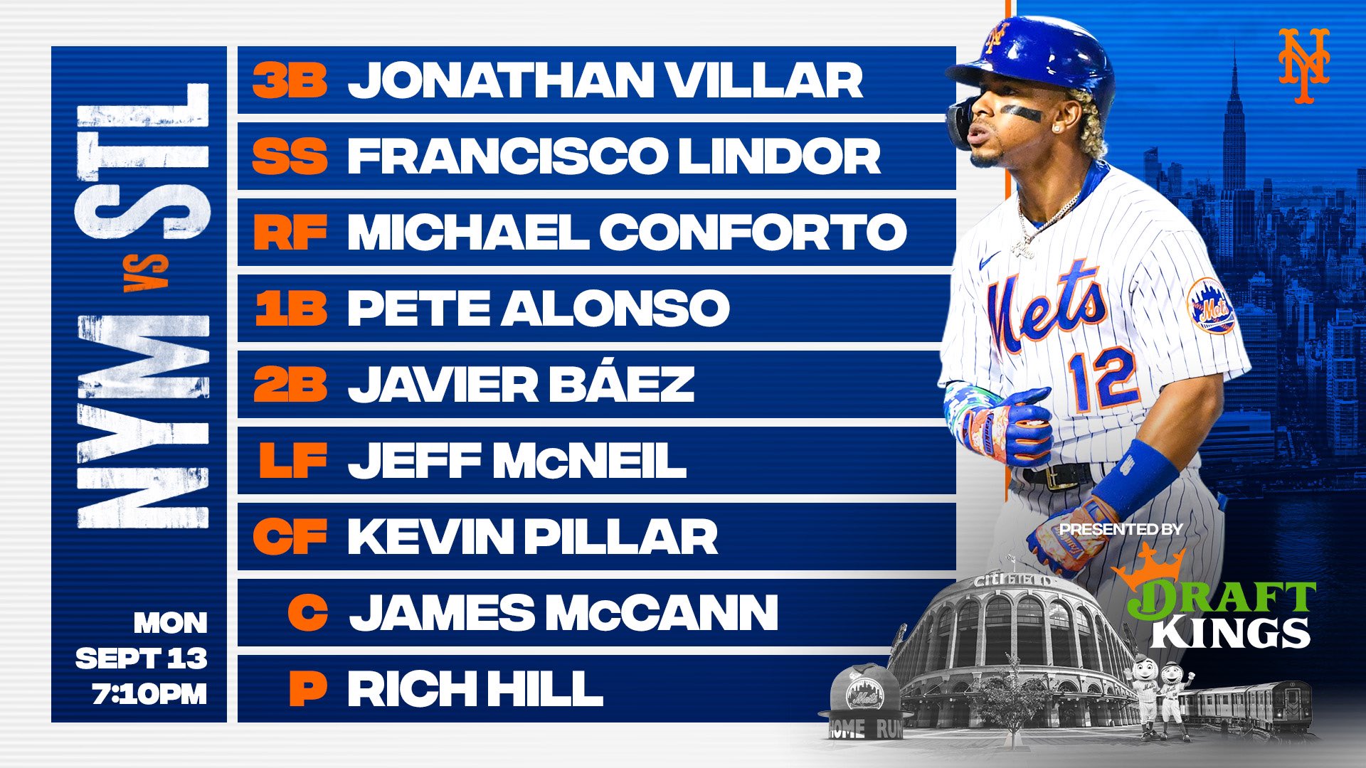 New York Mets on X: Lineup time. #LGM  / X