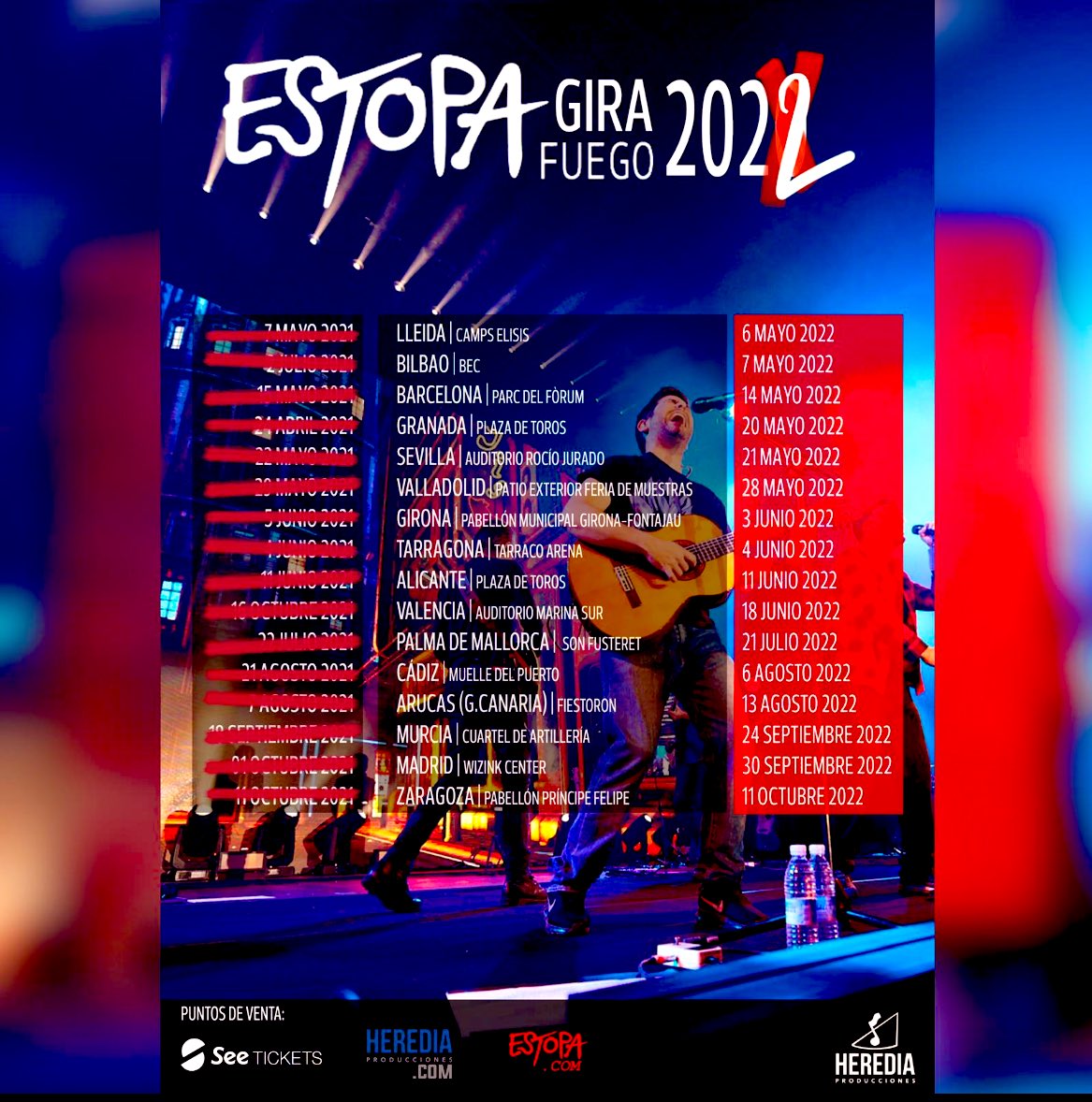 estopaoficial's tweet photo. La Gira Fuego 2022 ya está lista. Las entradas ya en https://t.co/IHPoBvBJNj . Estopaaaaaa 🔥🔥🔥🤟🏻🤟🏻🤟🏻 https://t.co/JeO1KEvXRw