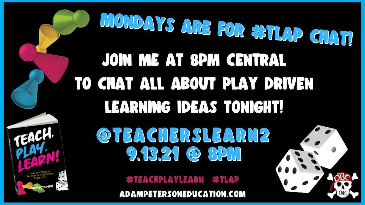 burgessdave's tweet image. Hey!! Play driven learning is the topic of #tlap tonight at 8pm Central!! Join #TeachPlayLearn author, @teacherslearn2, for an inspiring chat! #leadlap #learnlap #dbcincbooks