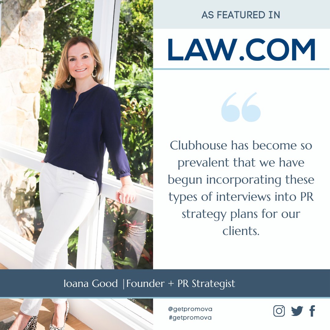 getpromova's tweet photo. Lately, we have helped clients prepare for Clubhouse interviews - this platform gained popularity rapidly when celebrities dropped in to clubhouse rooms. Read more in our recent article: https://t.co/5HqE5k9N1H
#getpromova #getnoticed #mediatraining #PR #Interviews https://t.co/umLJDqRWiT