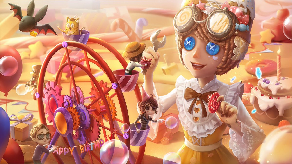 IdentityVesp's tweet photo. ¡Queridos detectives! 
Hoy es el cumpleaños de la mecánica, ¡deseémosle un feliz cumpleaños y enviémosle muchos dulces y herramientas para que haga increíbles inventos!

#IdentityV #Mechanic #Birthday https://t.co/LWf4FyQ58O