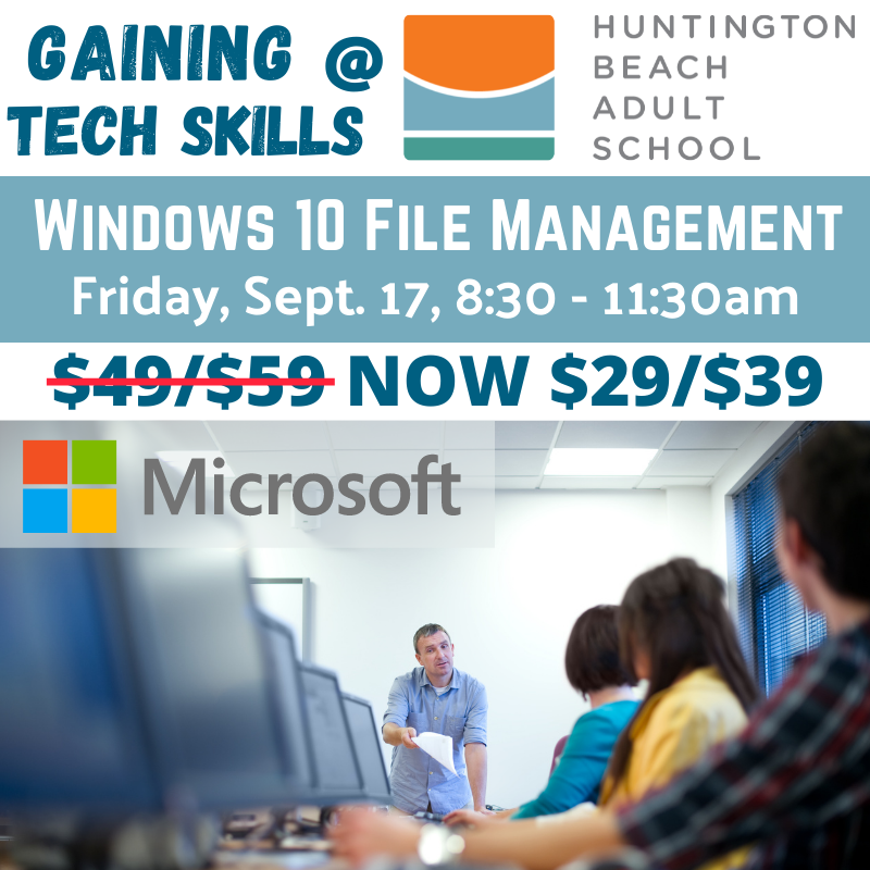 HBAS4's tweet photo. One of the best ways to be more efficient is to be more organized. This is true whether it's your actual desk and file cabinet or your computer's desktop and hard drive!  Get digitally organized at this Friday's Windows 10 File Management class: https://t.co/xumEoh6zMh https://t.co/Vulx7Tw58L