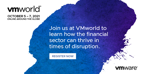 vmwarefinserv's tweet photo. Hear from top leaders, industry visionaries, top customers in Financial Services at #VMworld 2021! Check out the top sessions: https://t.co/esgem5GHqM https://t.co/sU4IfcV8Lh