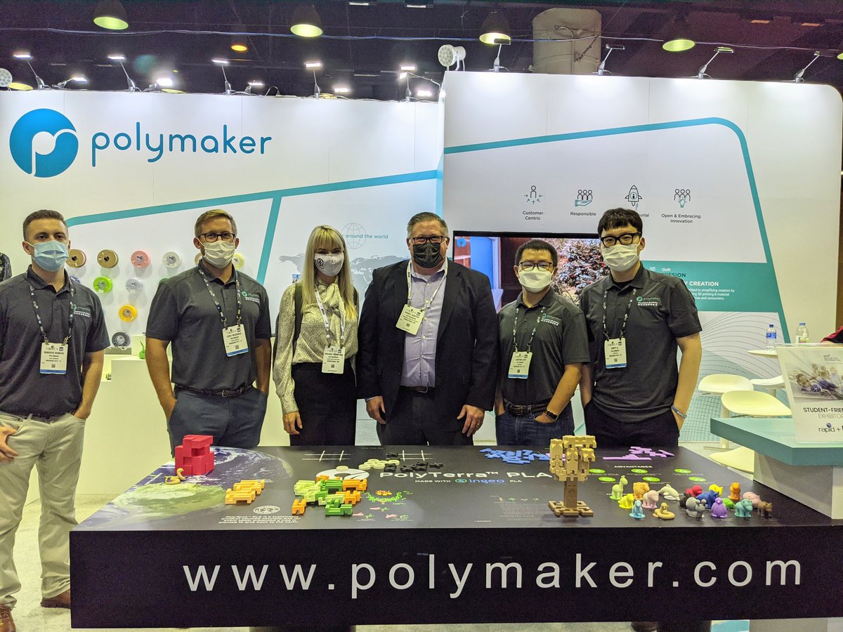 natureworks's tweet image. Stopped by partners, @Polymaker_3D&apos;s booth at #Rapid2021. Great to see the focus on 3D printing in education AND sustainability in their Ingeo-based PolyTerra filament. 🌲 @RAPID_Event