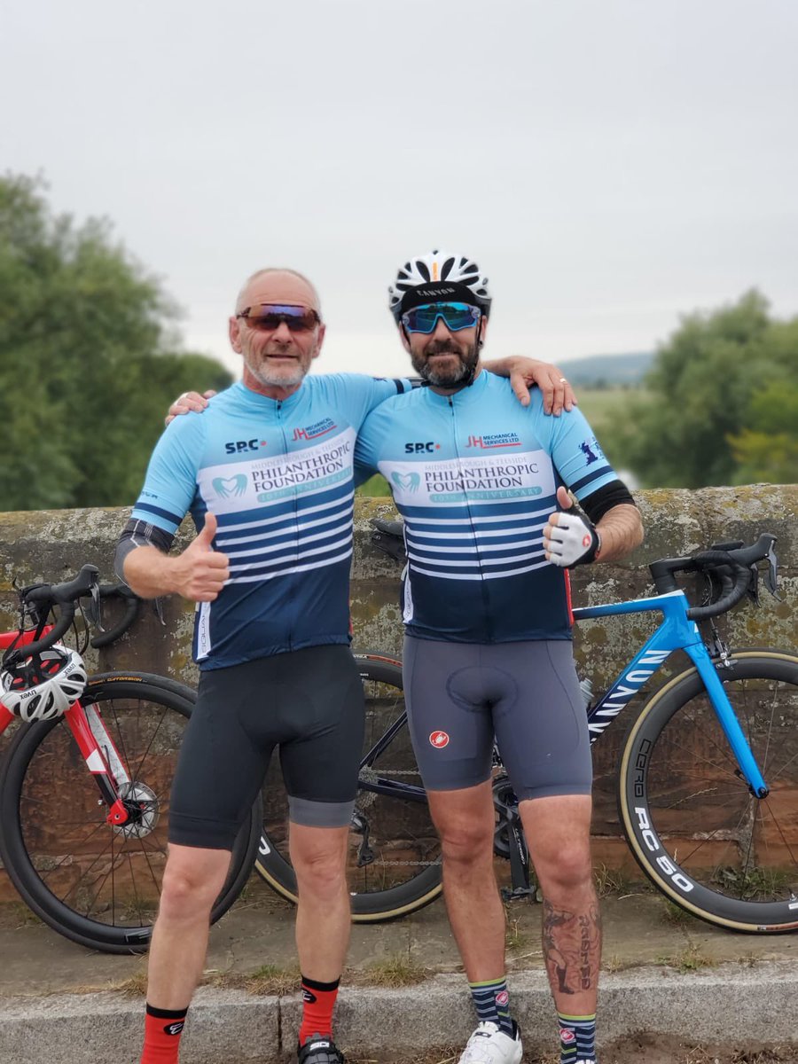 Thank you to all that sponsored me and the messages of support throughout my journey. We still have cycle jerseys as modelled by a few of the guys below if you would like to buy. All funds to @teessidecharity  
custom.prescasportswear.com/products/middl…