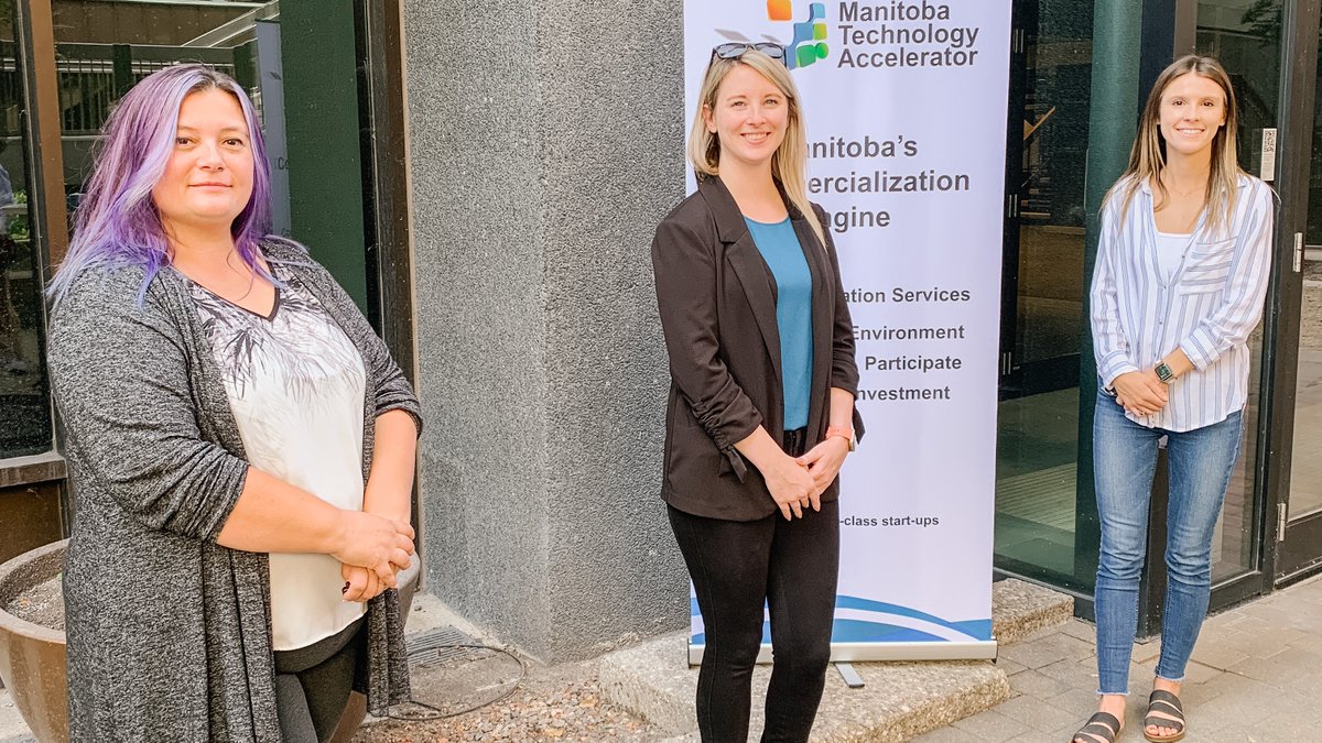 Our #WelcomingWeek2021 story continues. CEO Marshall Ring and MTA staff welcomed clients, their families and a little furry friend at an outdoor gathering on Friday. #startups #scaleups #wpgontherise