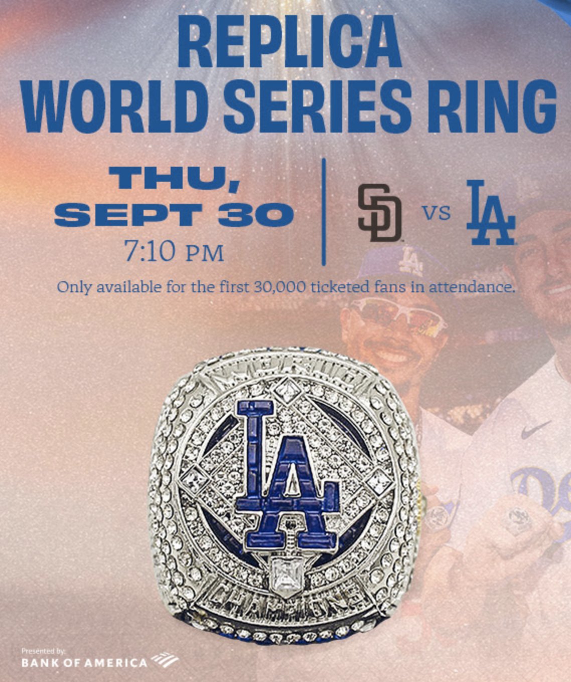 Blake Harris On Twitter Due To Popular Demand The Dodgers Will Have Another Replica Ring Giveaway They Will Give Out A World Series Replica Ring To The First 30 000 Fans In Attendance