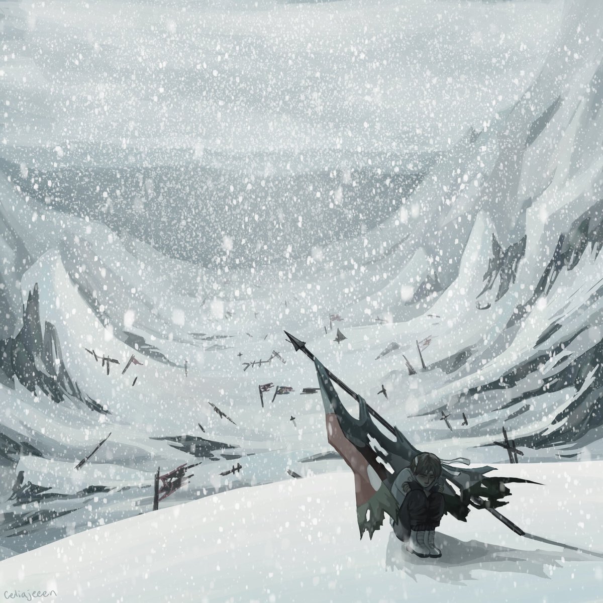 「A Frozen Battlefield (Rts very appreci」|Celia 🎗 (comms open!)のイラスト