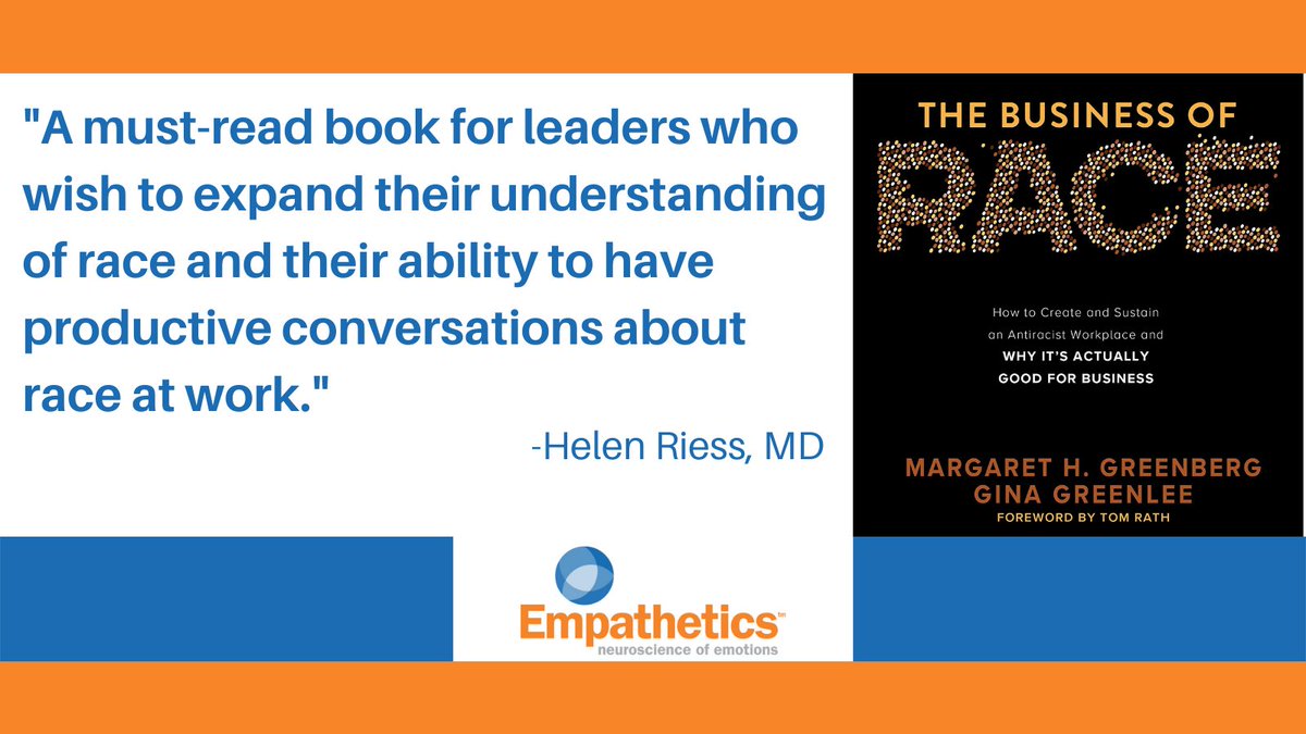Our Founder <a href="/HelenRiessMD/">Helen Riess, MD</a> provided an endorsement for the back of the new book "The Business of #Race: How to Create &amp; Sustain an #Antiracist Workplace—And Why it’s Actually Good for Business" by @margaretgreenberg &amp; Gina Green Lee. #empathy  #EmotionalIntelligence #leadership