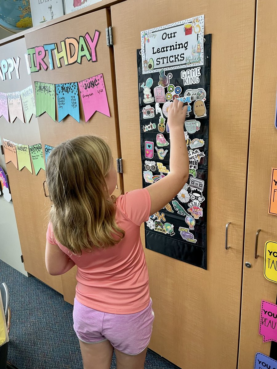 When readers and writers use strategies learned during our mini lessons, our learning STICKS! These kiddos were so excited to visit the strategy sticker wall today! Thank you <a href="/msayersclass/">Katie Ayers</a> for the awesome idea! #swenkeproud <a href="/SwenkeCFISD/">SwenkeCFISD</a>