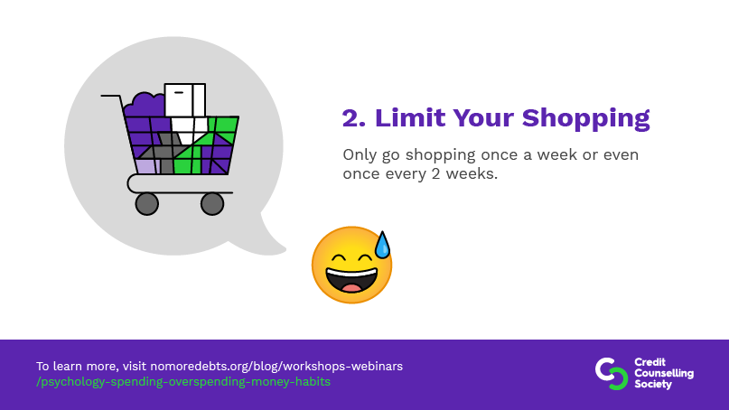 CrdtCounselSoc's tweet photo. Tip 2 to combat #FOMO - Limit Your Shopping

Just going to the store can make you feel like you have to buy something, even if you don't actually need anything. Limiting how often you shop can add up to a lot of cash saved! 

#personalfinance #finlit #LearnWithCCS https://t.co/VomTgIbyLi