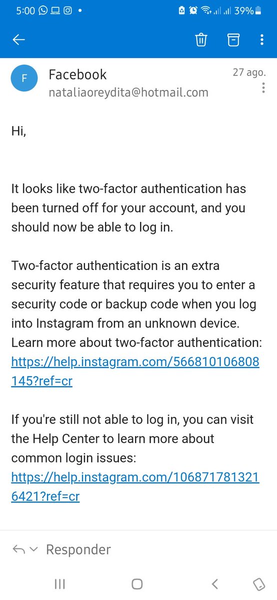 Nathy_US's tweet photo. @instagram @MTV @thekidlaroi @justinbieber @oliviarodrigo I lost my security codes and I contacted you, they replied that I could enter but it is flaso, help me to regain access to my account. I also asnwer that mail and u never contact me back #2FNTOOI https://t.co/lRBu3jVUzX