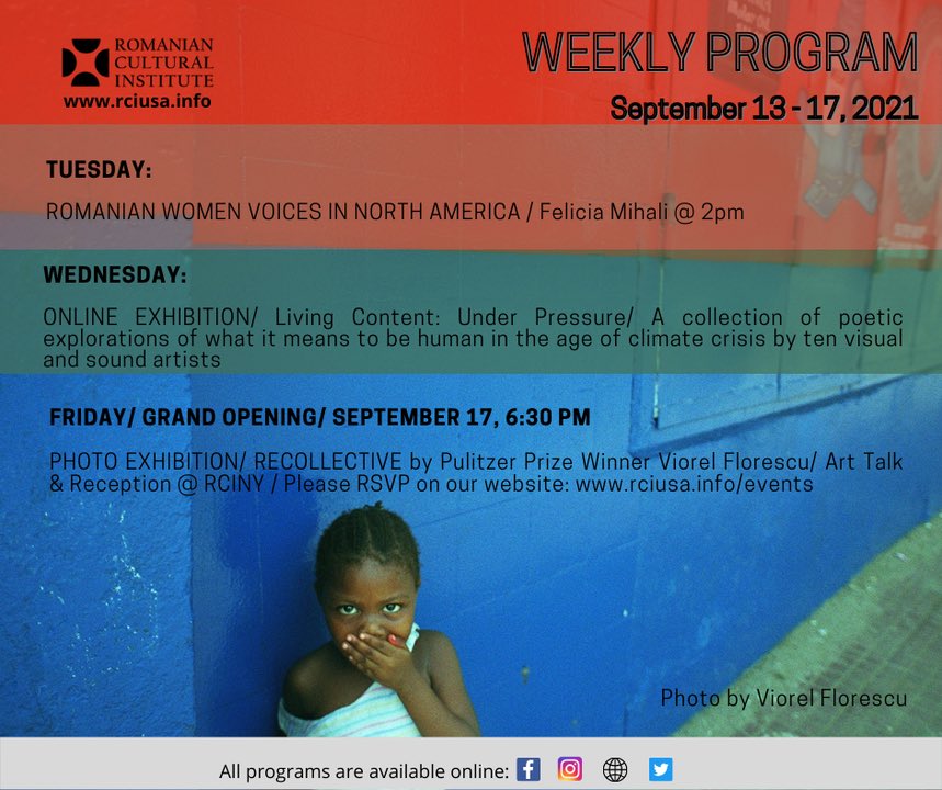 RomaniaNY's tweet image. Join us in person &amp;amp; online and enjoy! #WeeklyProgram 

#culturalevents #galleryopening #NYCgallery #BrancusiGallery #RCIUSA #RCINY #ICRNewYork #ICR