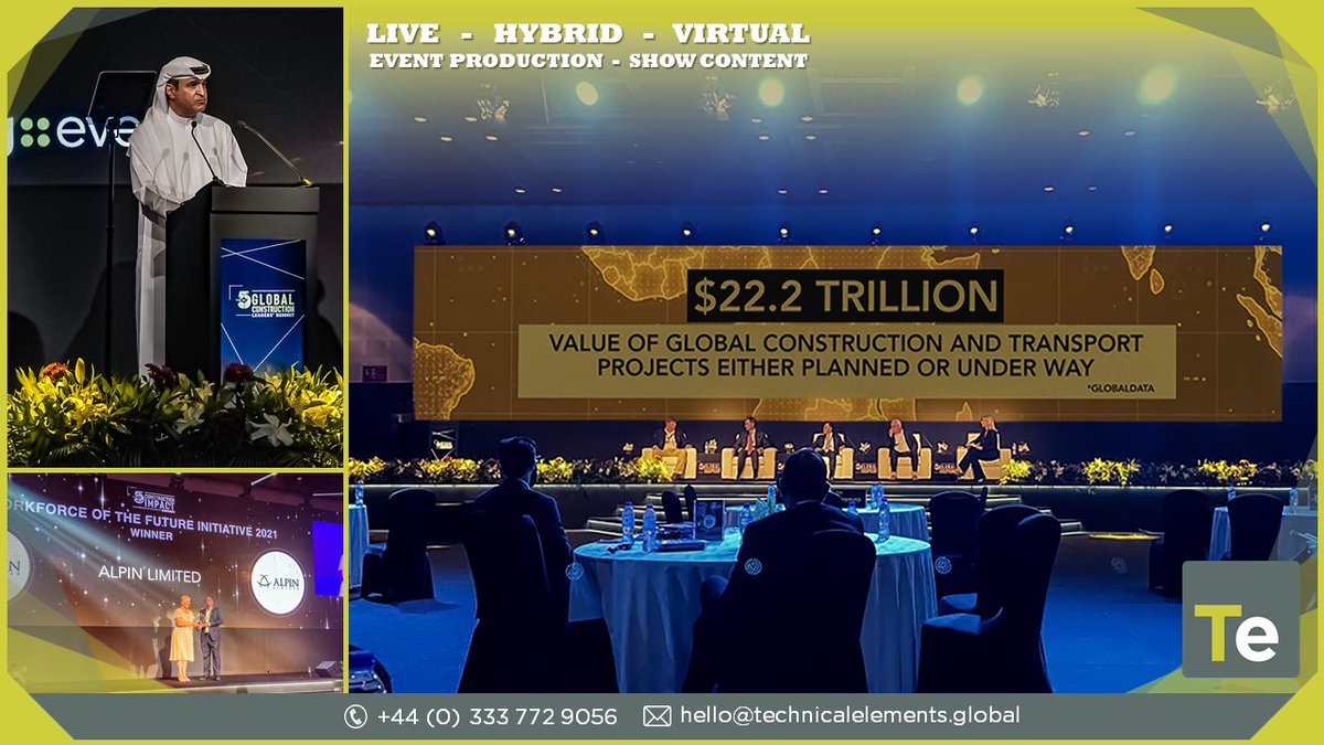 TechElementsLtd's tweet image. Wonderful to see the team at @dmgeventsglobal back on site again this week; and great to be able to provide screen content, videos and animations for their latest Impact Awards, held last night in Dubai #eventproduction #widescreencontent #ledscreen #awardshow #Dubai #conference