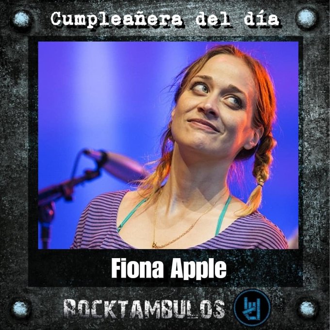 La talentosa Fiona Apple está de cumpleaños el día de hoy Happy birthday Fiona  