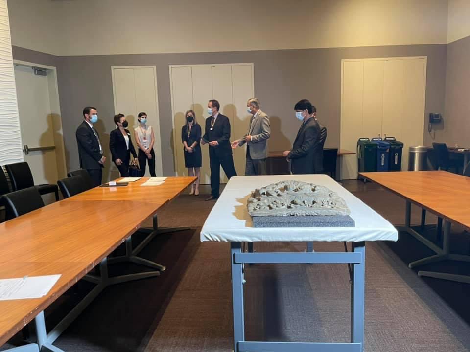 nepalembassyusa's tweet photo. The Embassy of Nepal received today the statue of “UmaMaheshvara" handed over by the representative of the Denver Art Museum in Denver, Colorado. The historical artifact, originally from Patan, Lalitpur, Nepal, had been on display at Denver Art Museum approximately since 1975. https://t.co/Mf1B9dr6Ai