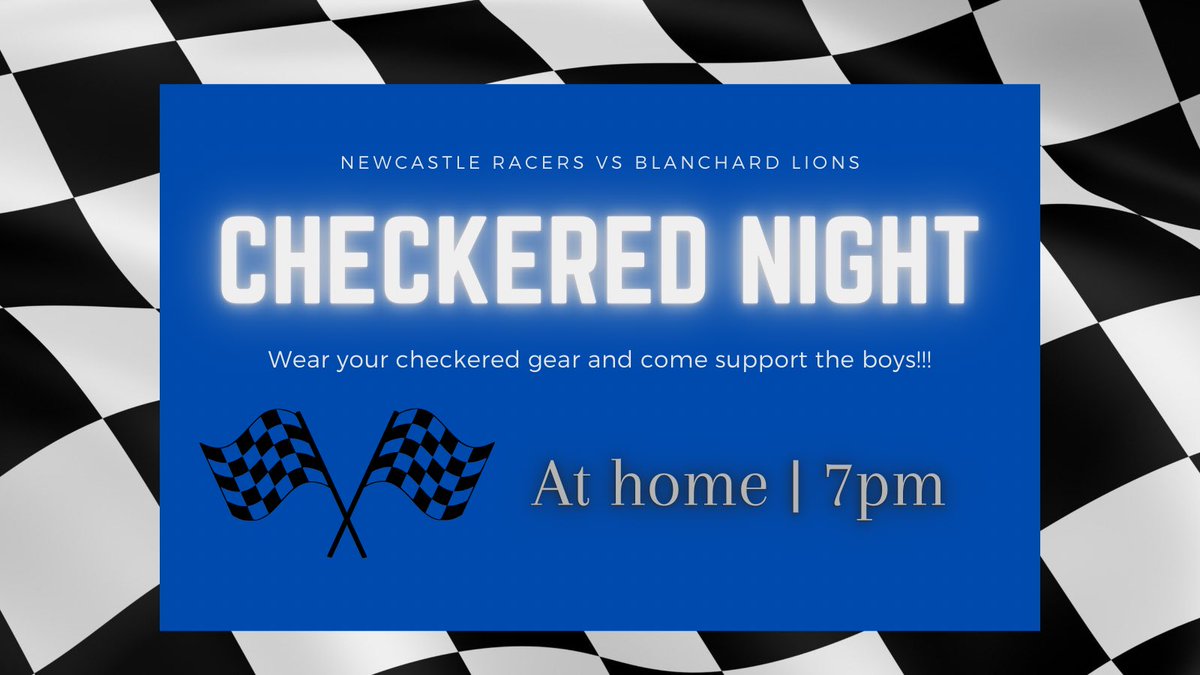 This Friday‼️‼️
vs. Blanchard

Be there and be LOUD🏁
